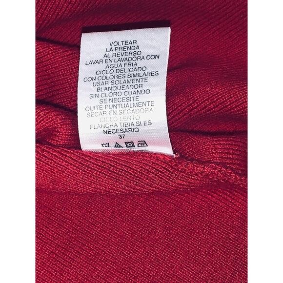 Medium Mercer Street Studio Red Tight Knit Sweater Pullover Long Sleeve Womens - Picture 12 of 13